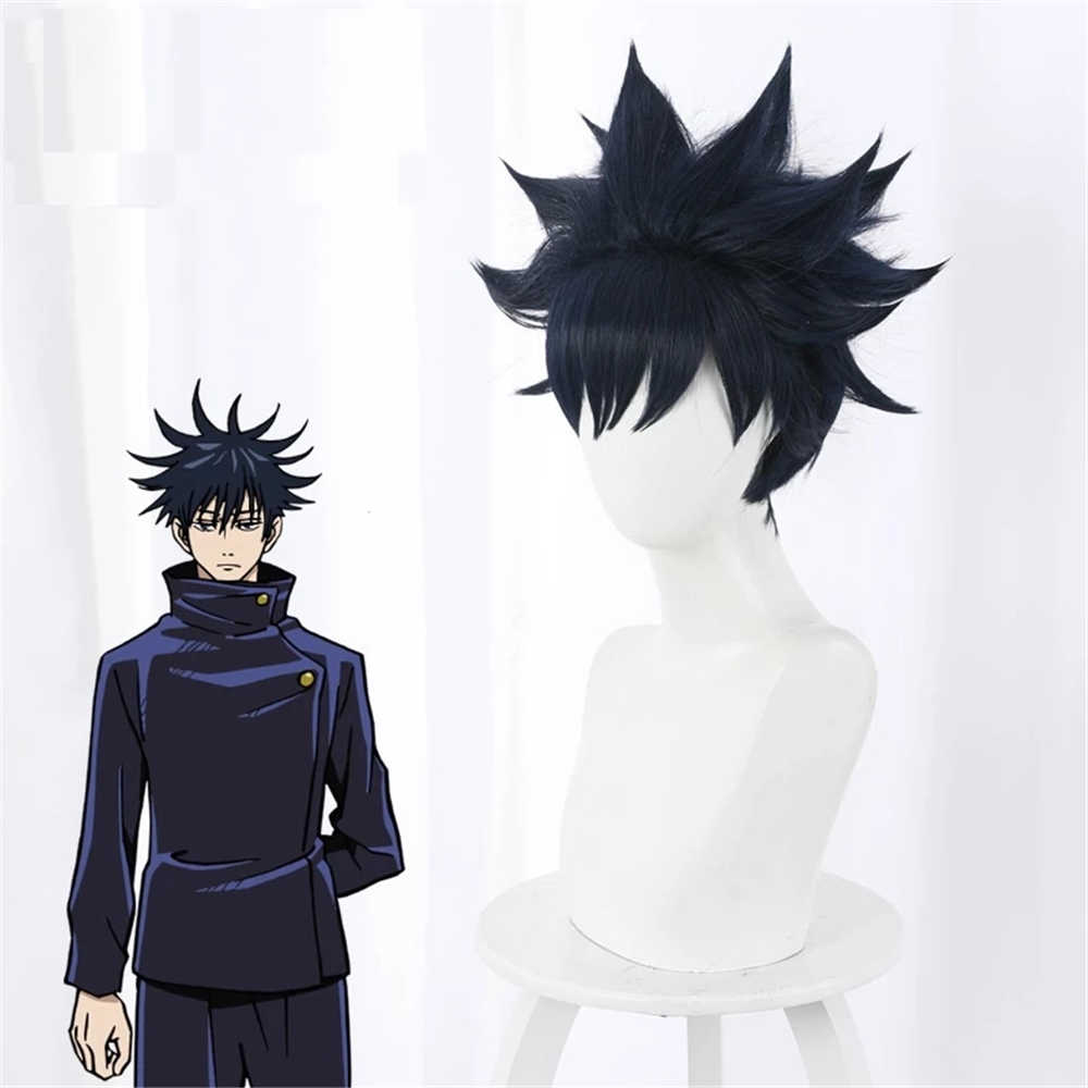 Anime Jujutsu Kaisen cosplay Fushiguro Megumi cheveux jeu de rôle Costume perruques avec Cap gratuit -Takerlama