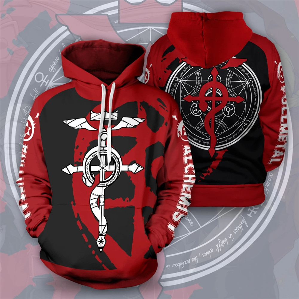 Anime Fullmetal Alchemist Edward Elric Cosplay Sweat à capuche