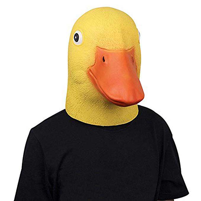 Novelty Halloween Halloween masque de canard jaune