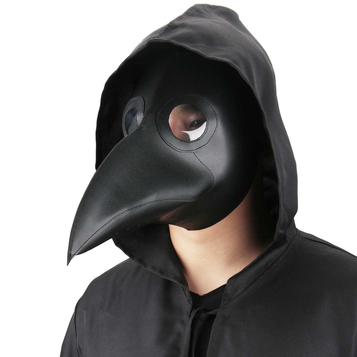 Cospaly dr. Beulenpest Steampunk peste doctor Masque brown PU Oiseaux en cuir Masques Beak